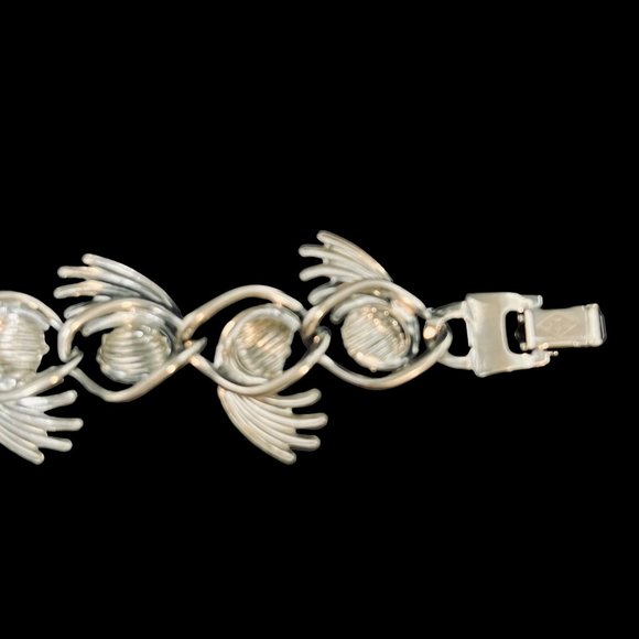 Vintage Ballou Silver Tone Comet Link Bracelet (4998) - Picture 7 of 8